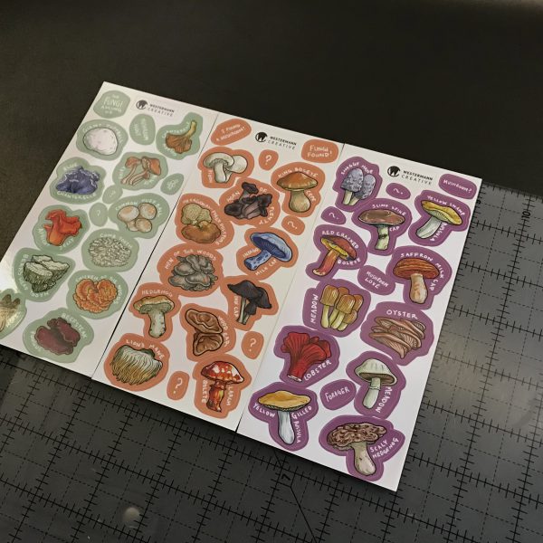 Sizing Reference for Mushroom Stickers
