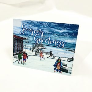 seasons greeting marina park skating card