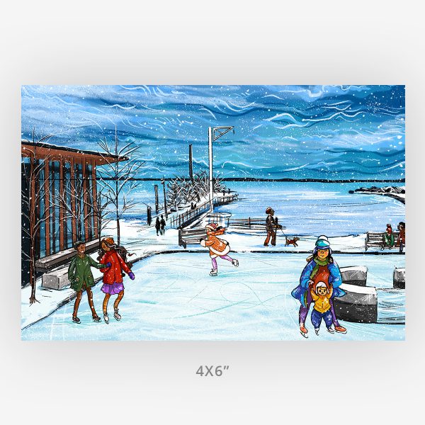 December 2020 the walleye artist Thunder Bay marina art print in 4x6