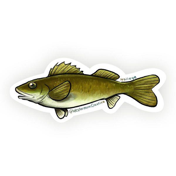 Walleye Fish Art Sticker